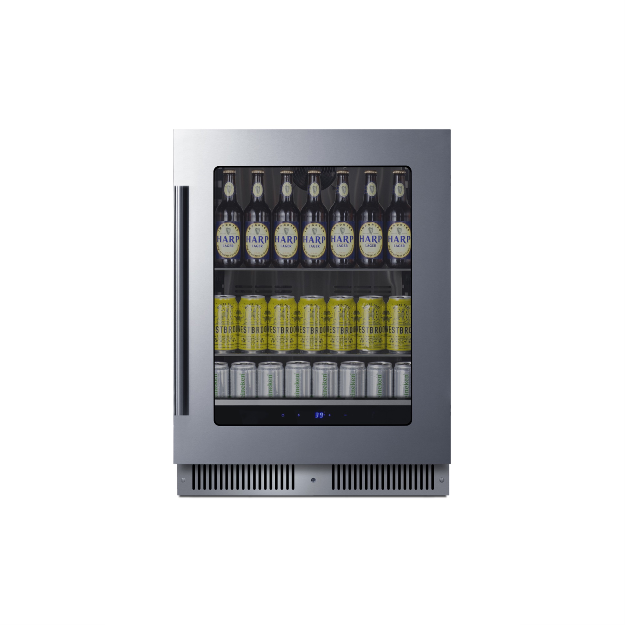 Summit Sdhg2443lhd 24" Wide 80 Can Capacity Beverage Cooler - Glass