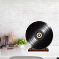 thumbnail image 1 of ELAYARD Desktop Record Stand Vinyl Records Holder Brown Iron Display for Home 1Pcs, 1 of 8