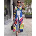 thumbnail image 2 of Dresses for Women Casual Long Sleeve Button Down Shirt Dress for Beach Vacation Work, 2 of 5