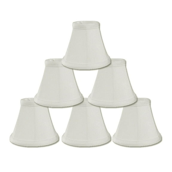 Royal Designs, Inc. Empire Chandelier Shade with Flame Clip Fitter,CS-103WH-6, White, 2.5 x 5 x 4.25, Pack of 6