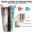 thumbnail image 3 of 16oz Tumblers Gray Black Gold Marble Pattern Stainless Steel Vacuum Insulated Double Wall Travel Tumbler Cups Mug with Lid and Straw,Cleaning Brush for Coffee,Tea, 3 of 4