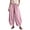 Pink*, variant on RUTAYY Women's Pants Knit Lace Capris Solid Color With Pockets Drawstring Elastic Waist Daily Wear Trendy Vibrant Trousers