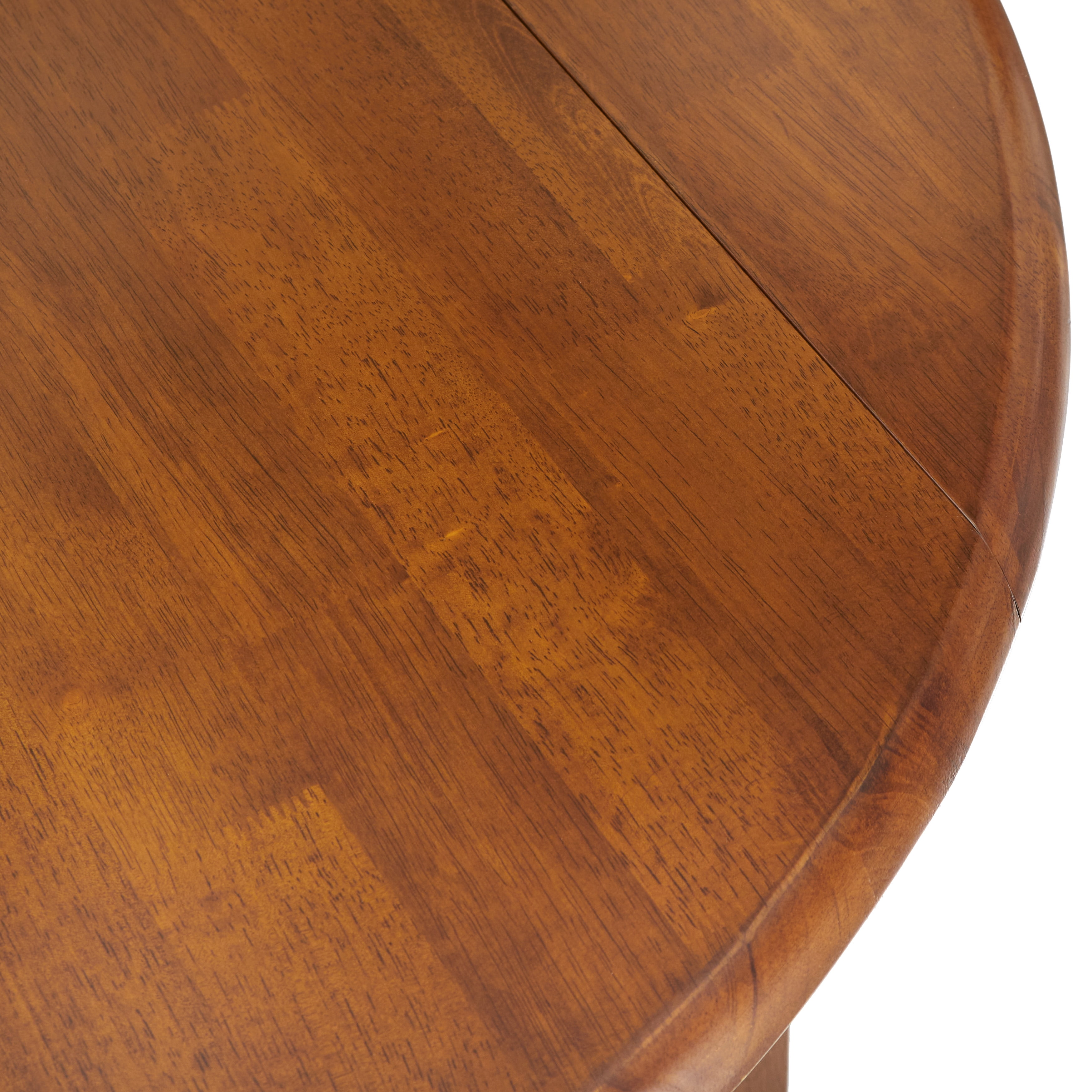 TMS Chadwick 40” Round Solid Wood Drop Leaf Dining Table, Walnut
