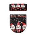 thumbnail image 2 of HELLHERO Santa Claus and Snowflakes Toilet Lid Covers Soft & Reusable Toilet Lid Dust Cover Set Stretch Fit 2-Piece, 2 of 8
