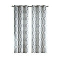 thumbnail image 2 of VCNY Home Caldwell 2-Piece Aqua Trellis Light-Filtering Polyester Window Curtain Set, 38" x 84", 2 of 5