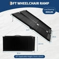 thumbnail image 2 of Portable Wheelchair Ramp, 2 Ft Non-Slip Aluminum Wheelchair Ramp, Folding Ramps for Home Steps, Stairs, Doorways, Curbs, 800 LBS Weight Capacity, Black Aluminum Ramps, 2 of 8