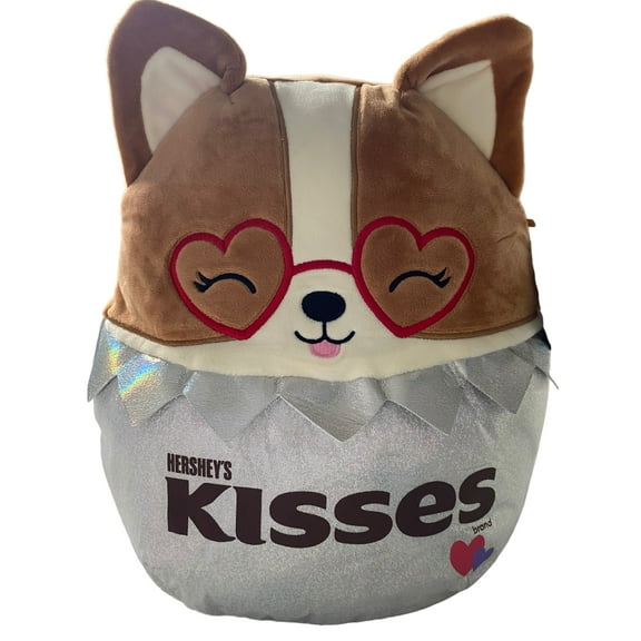 Squishmallows Regina the Corgi 12" Valentine's Hershey's Kiss Scented Stuffed Plush