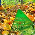 thumbnail image 4 of 21-Tooth Heavy-Duty Garden Rake - Thickened Plastic Head with Cooked Rubber Grip - 34" x 42" Leaf Rake for Yard Work, Grass Sweeping, and Outdoor Cleaning, 4 of 5