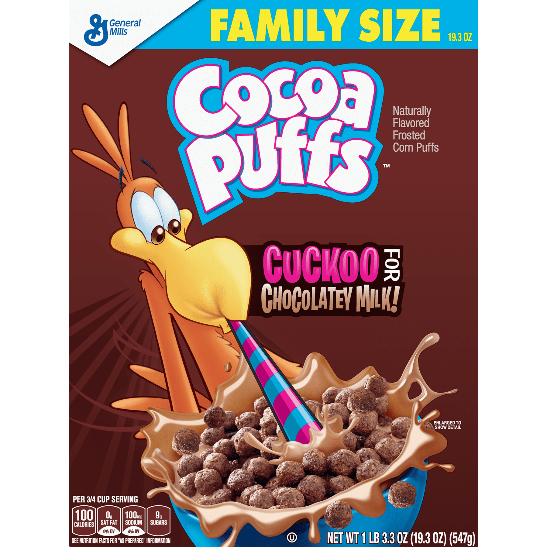 Cocoa Puffs, Chocolate Breakfast Cereal with Whole Grains, 19.3 oz