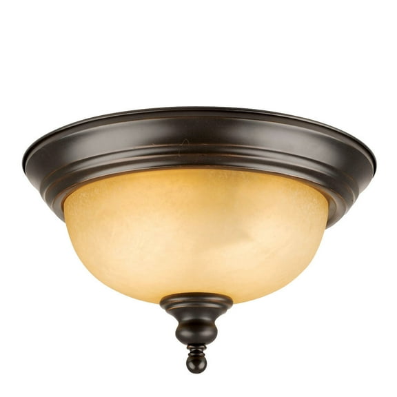 Design House Bristol Traditional 2-Light Indoor Flush Mount Dimmable Ceiling Light, Oil Rubbed Bronze