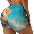 thumbnail image 1 of Fotbe Cloud Cute Hamster Shorts Sin Costuras – Shorts Deportivos de Cintura Alta para Mujer, Elásticos para Gimnasio, Yoga, Running o Ciclismo-X-Large, 1 of 8