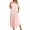 C-Light Pink361, variant on DHFJKG Summer Dresses For Women Long Dress Short Sleeve V Neck Flowy A Line Solid Color Comfortable Curved Hem Tunic Beach Vacation Clothes Versatile Dresses