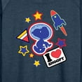 thumbnail image 3 of Peanuts - Space Snoopy Flair - Women's Lightweight French Terry Long Sleeve Shirt, 3 of 6