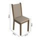 thumbnail image 3 of Juego de Comedor Mesa Tablero de Madera 4 Sillas Marrón/Crema/Sintético Beige Briana Madesa, 3 of 5