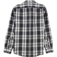 thumbnail image 2 of DKNY Camisa a cuadros con botones para hombre, gris, grande, 2 of 2