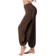 thumbnail image 4 of Pantalones Harem de Yoga para Mujeres INSPIRE CHIC con Abertura Lateral, Joggers, Cubierta de Playa Deportiva, Pantalones de Entrenamiento, S Café, 4 of 5