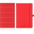 thumbnail image 5 of Carnet A5 avec Pages Doublées, Boucle pour Stylo, Ruban, Journal Rigide Moyen, Note, Papier Source Durable (Rouge), 5 of 5