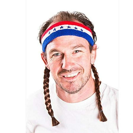 Mullet on the Go The Willie Retro Headband with Mullet | Walmart Canada
