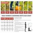thumbnail image 3 of HISEA Women's Rubber Garden Boots Waterproof Insulated Yard Gardening Shoes Mid Height for Muck Mud Working Outdoor, 3 of 6