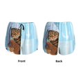 thumbnail image 3 of Balery Funny Cat Taking a Bath Pantalones cortos deportivos para mujer con forro y dos bolsillos, elásticos, para entrenamiento, gimnasio, yoga-Medium, 3 of 7
