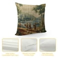 thumbnail image 4 of BCIIG Euro Bosporus French Country Vintage Toile Decorative Throw Pillow Covers  Home Decor Pillow Case Square Pillowcase Cushion Cover for Indoor/Outdoor Sofa Living Room Couch Bed 12x12in, 4 of 5