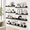 Black-30 inch, variant on Rustic Brown 55 Inch Set Of 6 Floating Wall Shelves For Home Decor