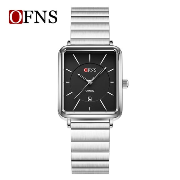 Explojoy Elegant Women’s Quartz Watch – Waterproof Square Dial, Calendar Display, Fashion Leather/Steel Strap