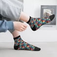 thumbnail image 2 of Fuzoiu Funny Owls Print Adult Socks, Crew Moisture-wicking Socks, Unisex Cushion Crew Socks,Casual Sports Ankle Socks, 2 of 7