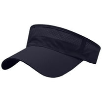 ZACPNCV Sports Sun Visor for Men Women Lightweight Soft Quick-Dry Visor Hat Packable Tennis Golf Running Visor Navy Free Size