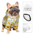 thumbnail image 3 of Haiem Blue White Plaid Sunflower for Winter Dog Hoodie Sweatshirts with Pockets Warm Dog Clothes for Small Dogs Chihuahua-Medium, 3 of 7