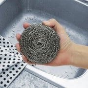 Clearance !ZBBMUYHGSA 4 Steel Wool Brushes,Stainless Steel Wire Metal Pot Scrubber for Kitchen Clean 4Pcs