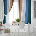 thumbnail image 5 of Fsddascl Blue Brown Blackout Curtains for Bedroom/Living Room, Thermal Insulated Kitchen Curtains, Farmhouse Wood Grain Vintage Vertical Striped Grommet Darkening Window Treatment Drapes 42"x84"x2, 5 of 6