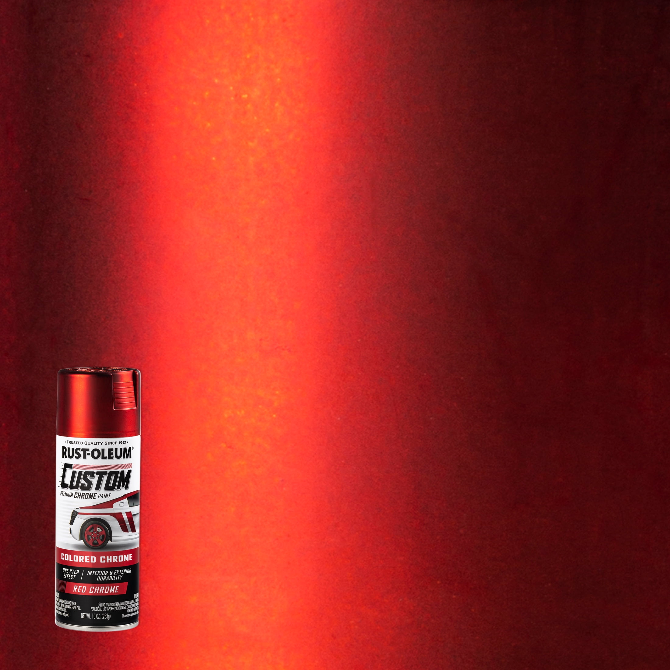 Red, Rust-Oleum Automotive Custom Chrome Gloss Spray Paint-340561, 10 Oz