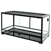REPTI ZOO Full Tempered Glass Reptile Terrarium, Amphibian, Arachnid Habitat, 36x16x18