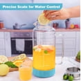thumbnail image 2 of 68oz Glass Pitcher with Lid, 2 Liter Water Carafe with Silicone Base and Precise Scale Line, Ice Tea Pitcher for Fridge, Anti-Slip Glass Jug for Sun Tea Juice Coffee Milk Beverage (Gray), 2 of 6