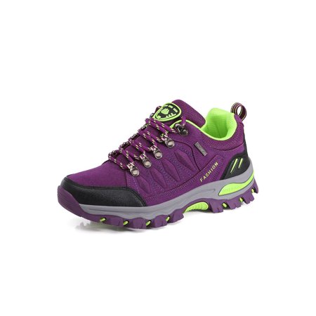 

Ymiytan Womens Casual Trekking Shoe Outdoor Anti-collision Slip Resistant Hiking Shoes Purple 8.5