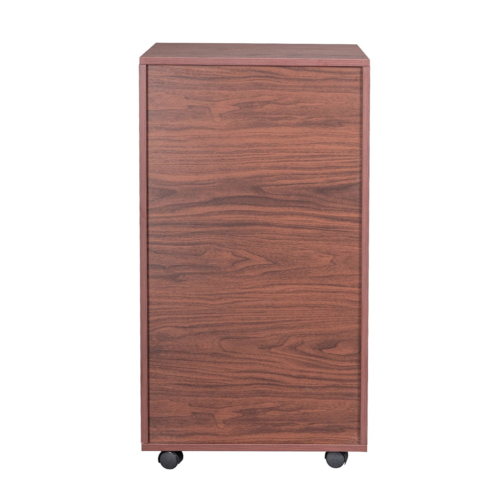 Lowestbest Printer Stand with Wheels, Seven Drawers Mobile Office Cabinet,Dark Walnut Lowestbest Printer Stand with Wheels, Seven Drawers Mobile Office Cabinet,Dark Walnut