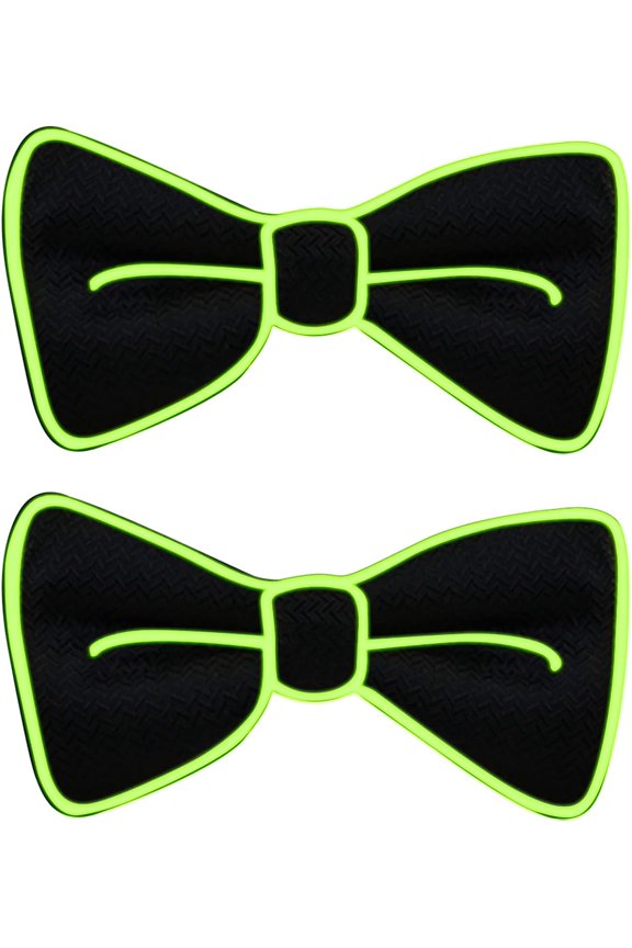 2 Pcs LED Bow Tie Light Up Bow Tie LED Bow Tie Adjustable Light Up Bow Tie, Novelty Bow Tie Party Glowing LED Tie