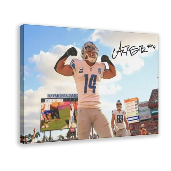American Football Amon-Ra St. Brown Posters Sports Star 61 Canvas Poster