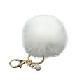 thumbnail image 2 of Ludlz Colorful Women Faux Rabbit Fur Ball Pompom Keychain Phone Handbag Charm Pendant, 2 of 8