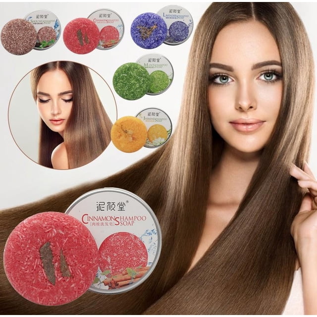 Mejor jabón champú para canas: jabón nutritivo con aceite con acondicionador para reparar y oscurecer, favorece el crecimiento de cabello negro y brillante