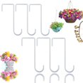 thumbnail image 1 of White Powder Coated Steel Fence Hook Pool Tools 1.5 Inch Patio Hook 1 Piece Pack Vinyl Fence Hook Flower Pot, 1 of 5