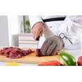 thumbnail image 2 of HAHDAXIA Gant en Cotte de Mailles, Gant Résistant aux Coupures de Qualité Alimentaire, Gant en Maille Métallique en Acier Inoxydable Gant de Coupe Couteau pour Boucher, Mandoline de Cuisine pour Écailler les Huîtres Chef Tranchage Filet de Poisson (Petit), 2 of 7