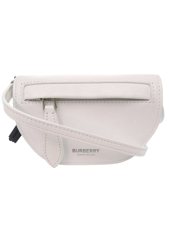 Pre-Owned Burberry Mini Olympia Micro Shoulder Bag, Calfskin, White, 1287BURBERRY