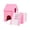 A002- Pink, variant on Small Pet Supplies, Hamster House, Two Level Pet Hut, Pet House with Ramp, Hamster Hideout, Pink 6X6X5 Inch Eva Foam Chew Resistant Pet Sleeping Hut, Indoor Pet Hideout Cage