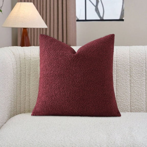 Teddy Fleece Throw Pillow Cover 18x18 Faux Lamb Sherpa Cushion Cover Soft Curly Plush Decorative Pillowcase For Couch Sofa Bed Living Room Decor