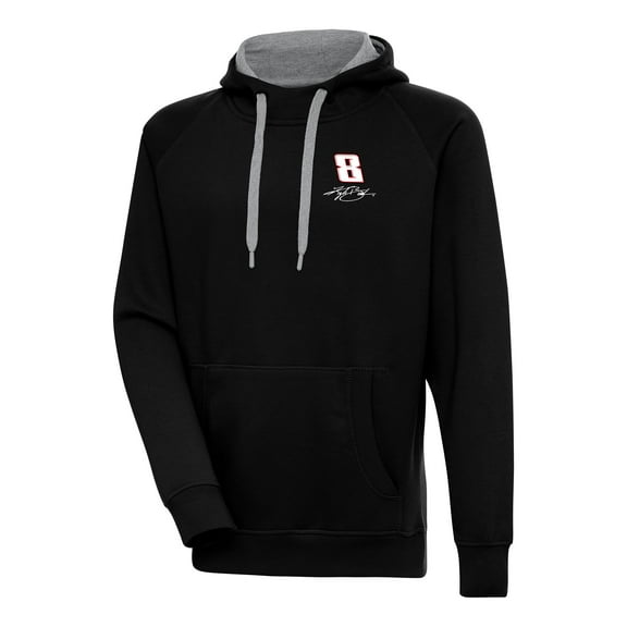 Men's Antigua Black Kyle Busch Victory Pullover Hoodie