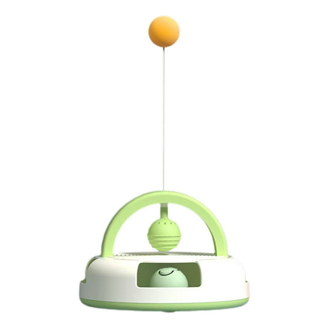 GROWTH TANK Jouet pour Chat Rouleau, Jouets Interactifs pour Chat Exercice Chasseur Chaton avec Plume, Vert