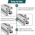 thumbnail image 5 of Pack Of 20 T-slot Nuts Slot 8 - Type B, M8 T-slot Carbon Steel T Slot Nut Set For Aluminium Profile Extrusion Slot 30 Series, 5 of 5