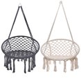 Hammock Chair Rope Hanging Swing Round Indoor Ourdoor Patio Bedroom